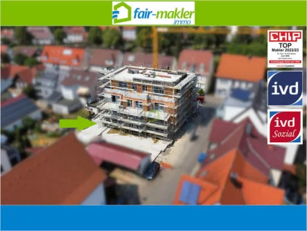 Außenansicht - Wohnung kaufen in Dettingen an der Erms - Neubauwohnen in der Kirschengemeinde