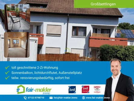 Titel - Wohnung kaufen in Großbettlingen - FAIR-MAKLER: Start ins Immobilienglück mit dieser "Sonnenwohnung"