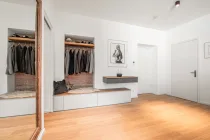 Garderobe mit Maßeinbauten