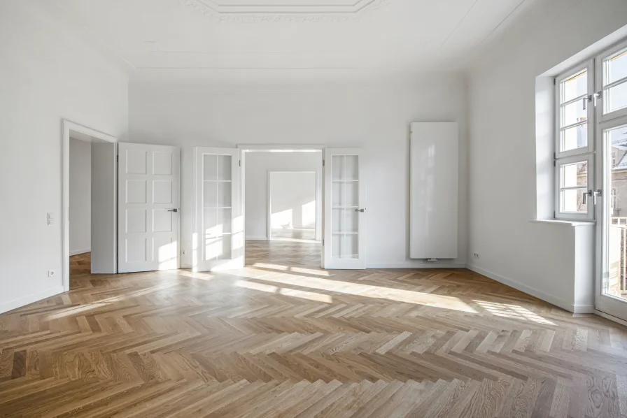 Repräsentatives Wohnen - Wohnung mieten in München - Edel sanierte 5,5-Zimmer-Altbauwohnung in Jugendstil-Palais von 1910