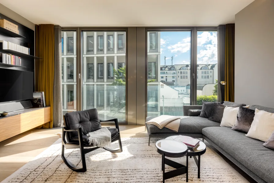 Wohnen auf höchstem Niveau - Wohnung kaufen in München - ,,The Seven Suites": Stylisch-luxuriöses 2,5 Zimmer Stadtdomizil mit 24H Concierge