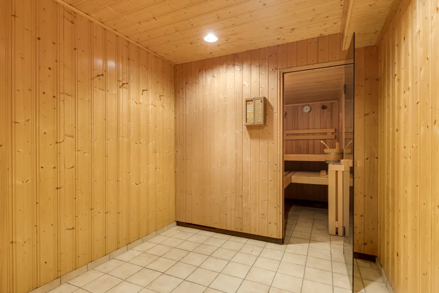 Sauna im Untergeschoss