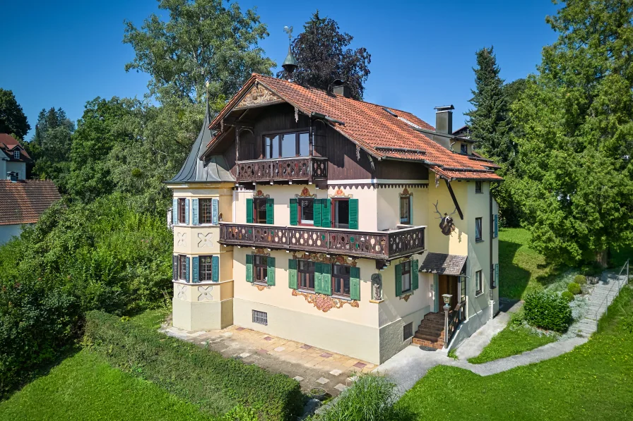 Landhaus-Villa von 1905 - Haus kaufen in Schondorf am Ammersee - Juwel am Ammersee: Historische Landhaus-Villa mit Seeblick und weiterem Baurecht auf dem Grundstück