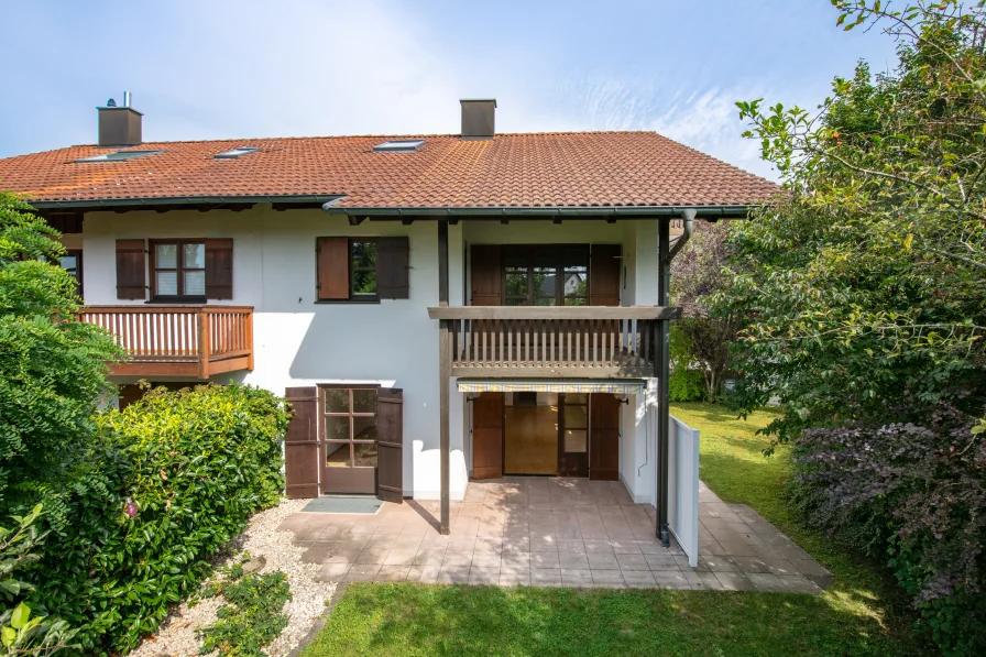 Gepflegte Haushälfte - Haus kaufen in Oberhaching - Familiengerechte Haushälfte mit hübschem Südgarten und Geothermie in bester Lage