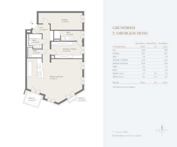 Grundriss 2. Obergeschoss