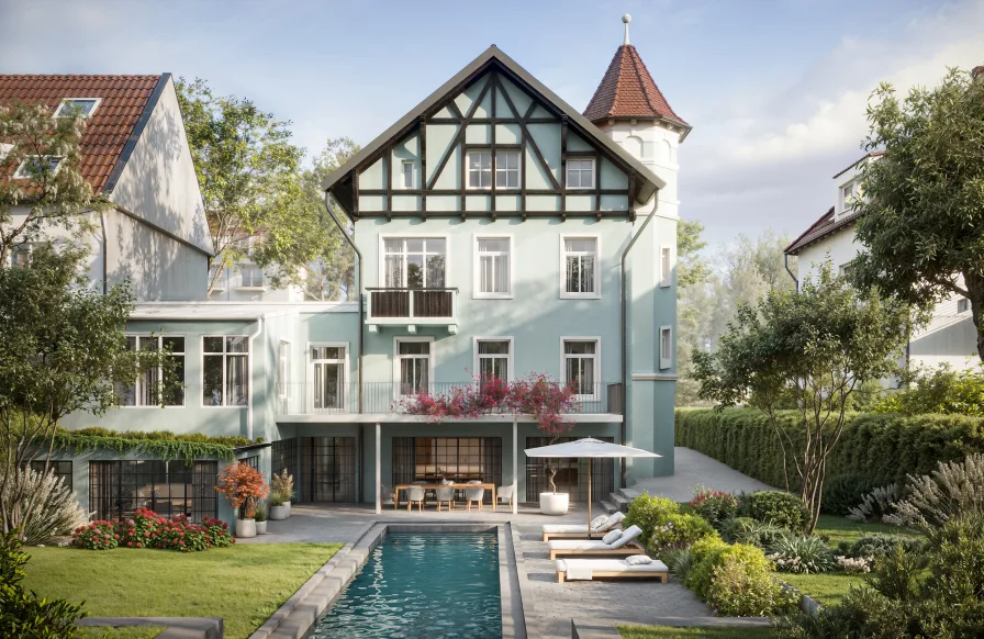 Altbau-Villa mit Potenzial - Haus kaufen in München - Historisches Gerner Villen-Juwel mit Potenzial in idyllischer Toplage