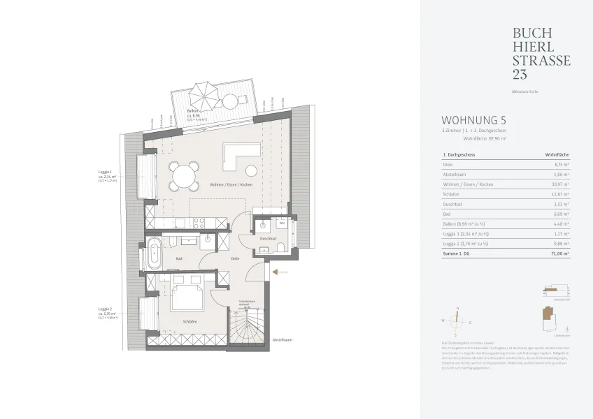 Grundriss 1.Dachgeschoss