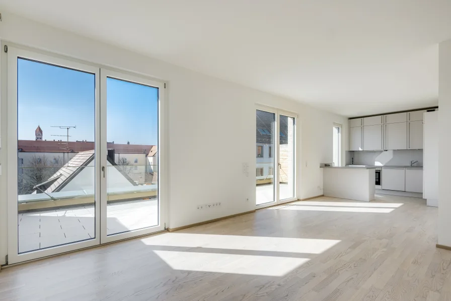 Wohnen mit Dachterrasse - Wohnung mieten in München - Lichterfüllte 3-Zimmer-Dachterrassen-Wohnung in zentraler Lage