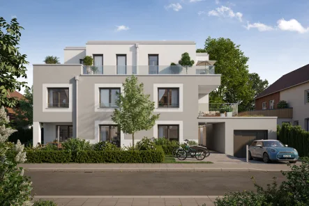 Exklusive Neubau-Villa - Wohnung kaufen in München - Neubau: Lichtdurchflutete 3-Zimmer-Wohnung mit Balkon und hochwertiger Ausstattung