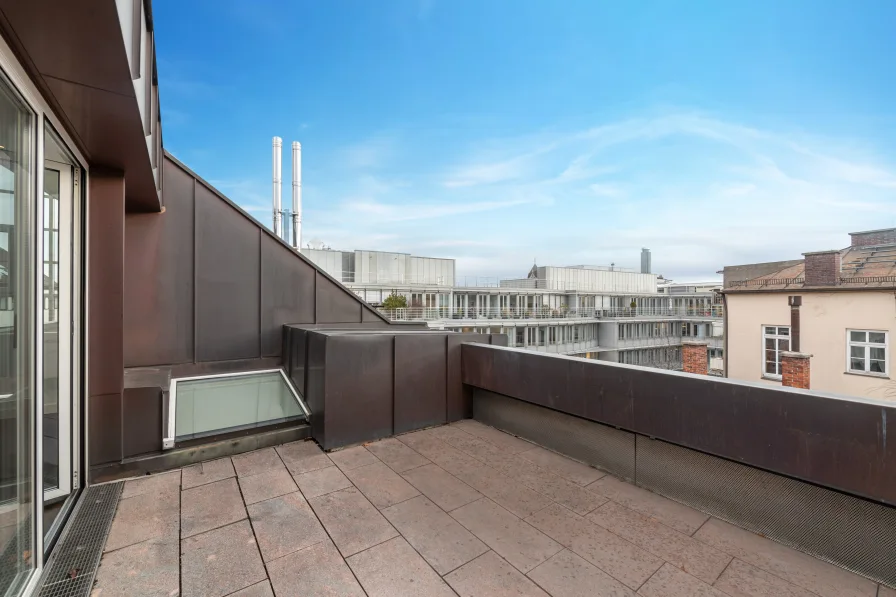 Dachterrasse mit Ostausrichtung