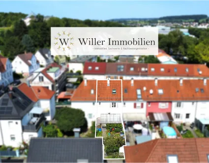 Willer_Immobilien_Luftbild_1 - Haus kaufen in Göppingen - Reihenmittelhaus mit Loggia und Garten