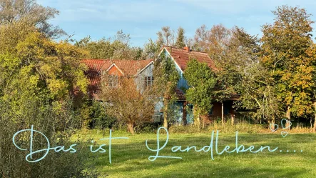 Das ist Landleben - Haus kaufen in Katharinenheerd - Zwei Häuser, ein Zuhause – Idyllische Alleinlage mit Weitblick an der nordfriesischen Nordseeküste!