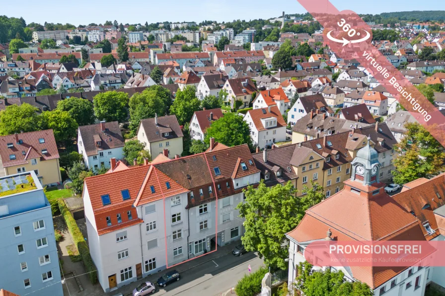 Titelbild - Haus kaufen in Ulm - Ulm-Weststadt: historisches Mehrfamilienhaus mit Entwicklungspotenzial