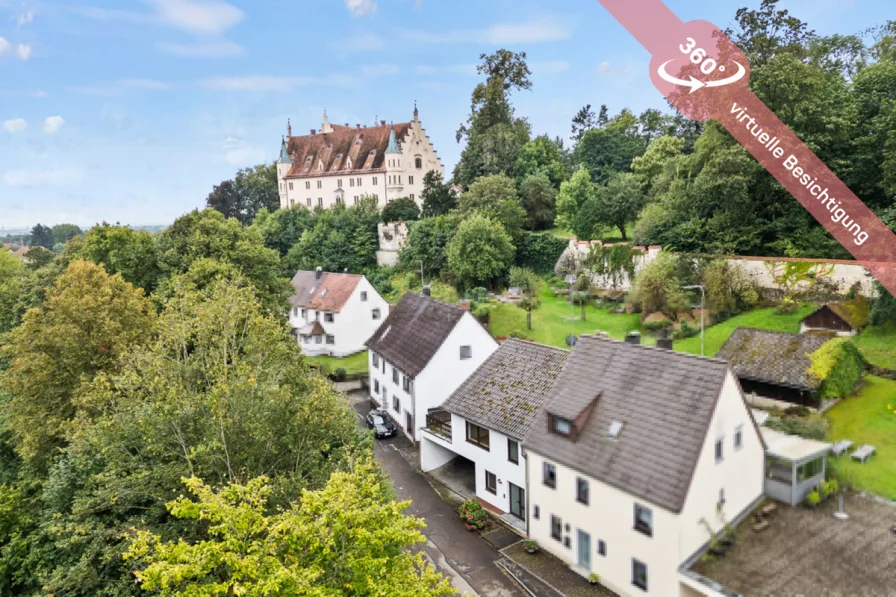 Titelbild - Haus kaufen in Haunsheim - Ruhig gelegene Doppelhaushälfte mit Ausbaupotenzial in Haunsheim