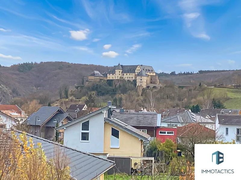 Ausblick Balkon - Wohnung kaufen in Bad Kreuznach - Charmante 3-Zimmer-Wohnung inkl. Garage in Bad Münster mit Blick auf die Ebernburg – PROVISIONSFREI!