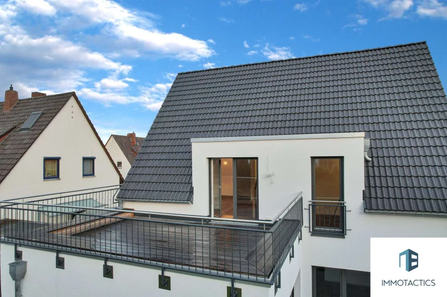 Terrasse - Wohnung kaufen in Bad Kreuznach - Exklusive Maisonettewohnung: Modernes Wohnen mit hochwertiger Ausstattung und Privatsphäre