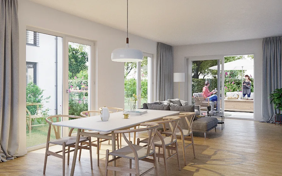 Wohnbereich Visualierung - Haus kaufen in Blumberg - +++VERKAUFT+++ Einfamilienhaus Typ "Schleifenbach 136", Neue Mitte - Lauffenmühle