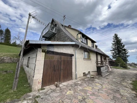 Doppelhaushälfte - Haus kaufen in Eisenbach (Hochschwarzwald) - Verwirklichen Sie Ihre Träume: Renovierungsbedüftige Doppelhaushälfte in Oberbränd mit 3.170m² Grundstück, Garage, Carport u. sep. Ferienwohnung.