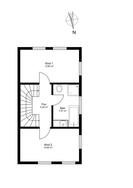 Grundrisspla 1. Obergeschoss