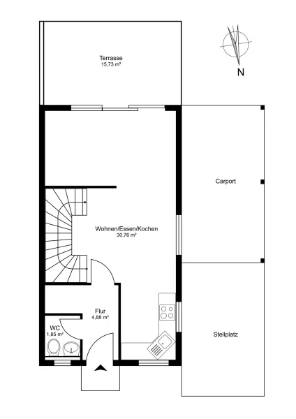 Grundrissplan Erdgeschoss