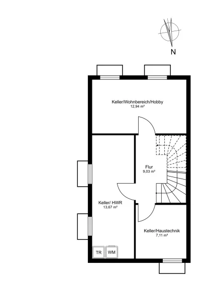 Grundrissplan Untergeschoss