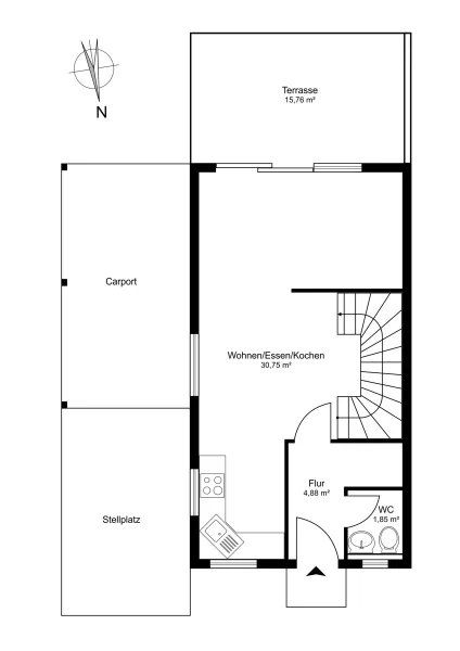 Grundrissplan Erdgeschoss