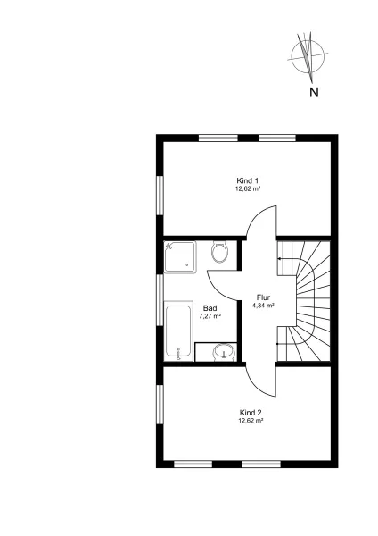 Grundrissplan 1. Obergeschoss