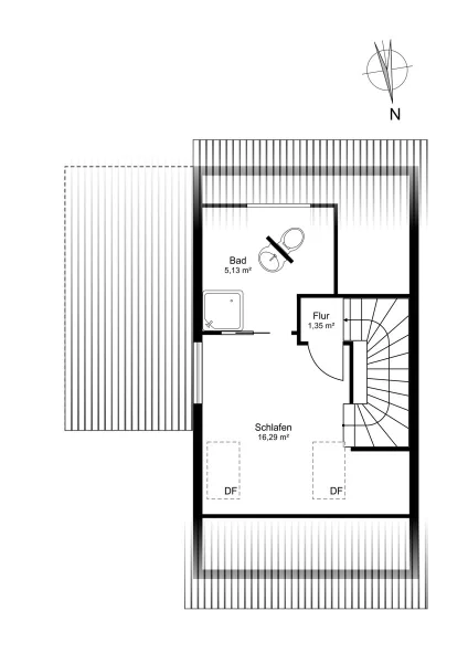 Grundrissplan Dachgeschoss