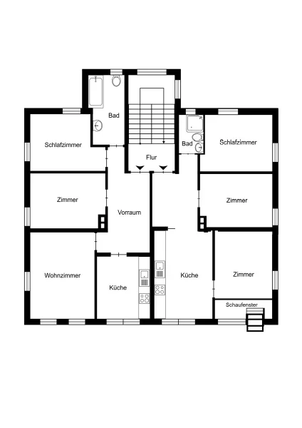 Grundrissplan Erdgeschoss