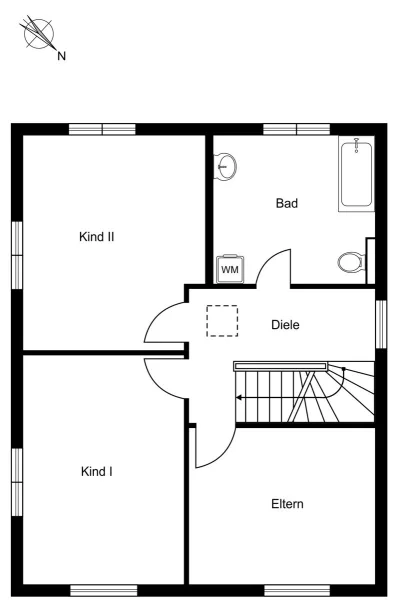 Grundrissplan Obergeschoss