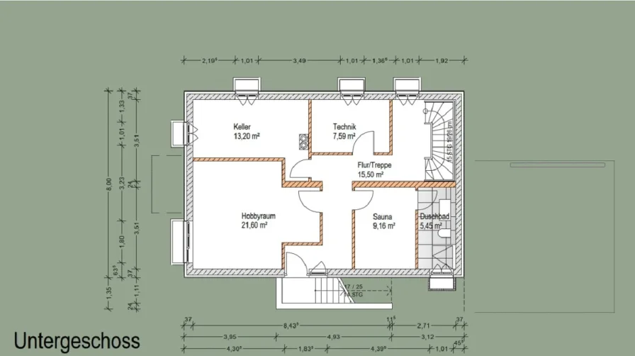 Grundrissplan Untergeschoss