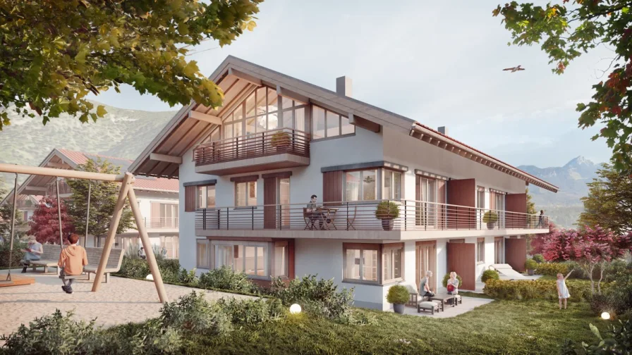 Mehrfamilienhaus - Wohnung kaufen in Schliersee / Neuhaus - Exklusive Landhaus-Gartenwohnung mit Hobbyraum in Schliersee-Neuhaus mit Bergpanoramablick