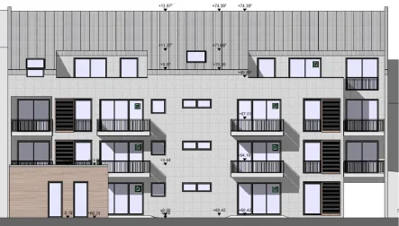 Straßenansicht  - Grundstück kaufen in Bonn / Beuel - Gefördertes Wohnbauprojekt in Bonn-Beuel - ca. 1.122 m² Wohnfläche- ca. 1.196 m² Grundstücksfläche