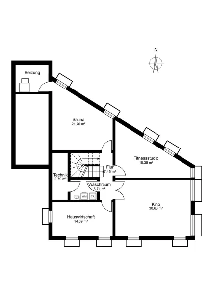 Grundrissplan Untergeschoss