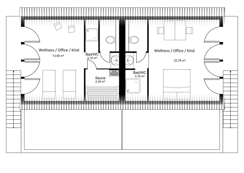 Grundrissplan Dachgeschoss Remise