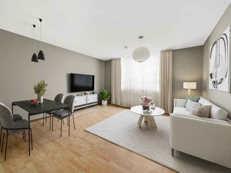 Visualisierung Appartement - Wohnung kaufen in München / Au - freies, sofort verfügbares 1 Zimmer-Appartement im Rückgebäude in der unteren Au