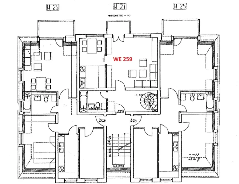 Grundrissplan Dachgeschoss (1. Ebene)
