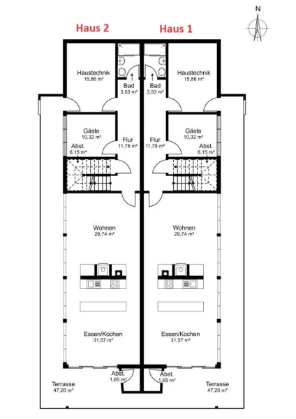 Grundriss Gartengeschoss