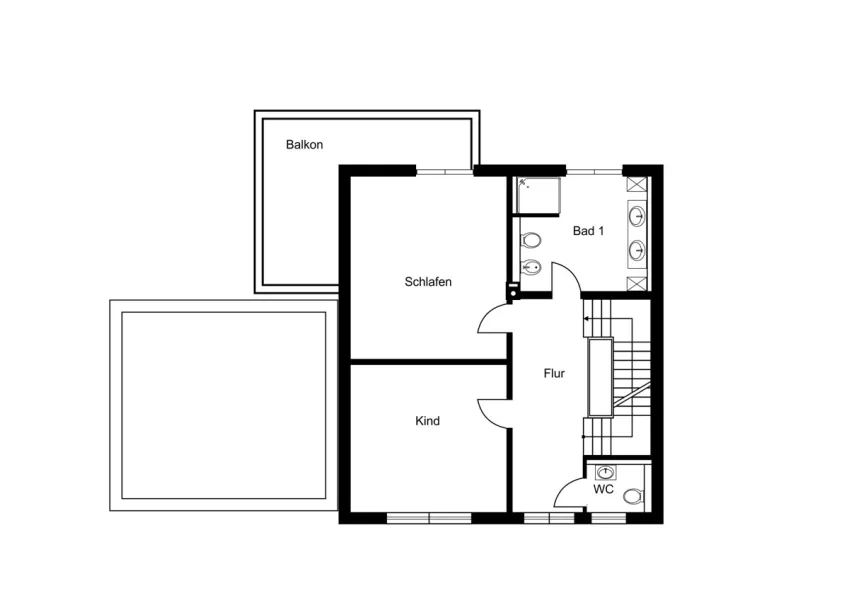 Grundrissplan Obergeschoss