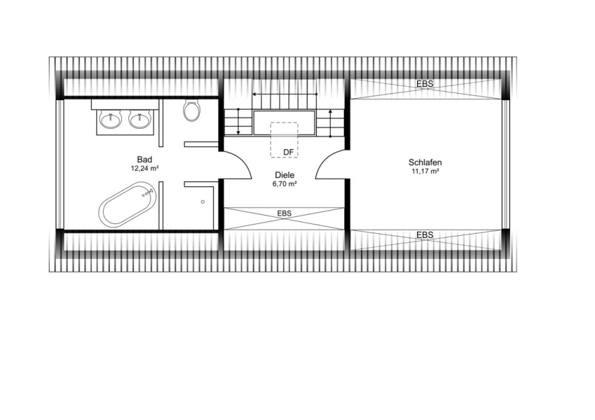 Grundrissplan Dachgeschoss