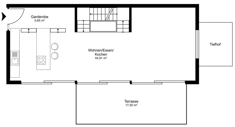 Grundrissplan Erdgeschoss