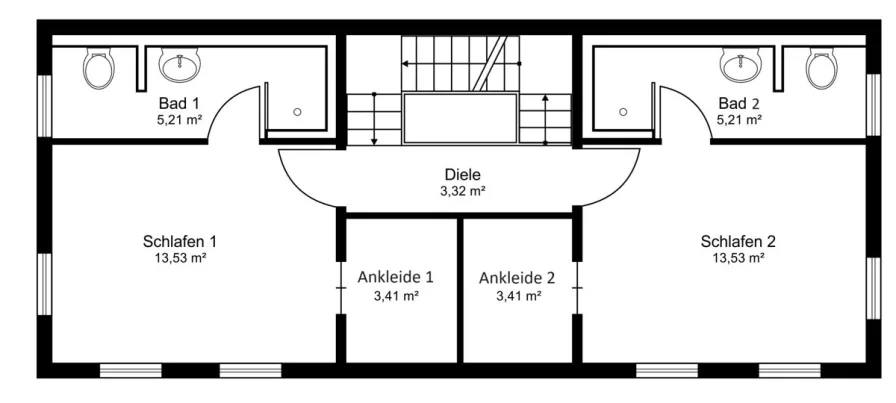 Grundrissplan Obergeschoss