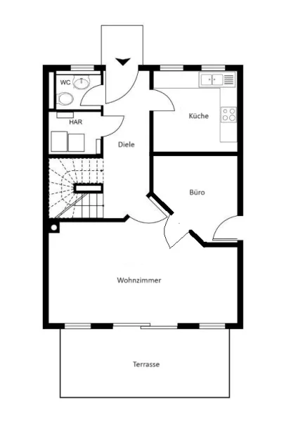 Grundrissplan Erdgeschoss