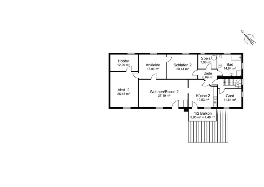 Grundrissplan Obergeschoss