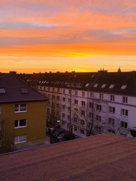 Sonnenaufgang vom Küchenfenster