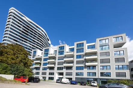 Impression RKM 740 / Rheinkilometer 740 - Wohnung kaufen in Düsseldorf - Edle Penthouse-Maisonette-Wohnung mit Panorama-Dachterrasse- Rheinblick/Hafen/Rheinturm/Altstadt