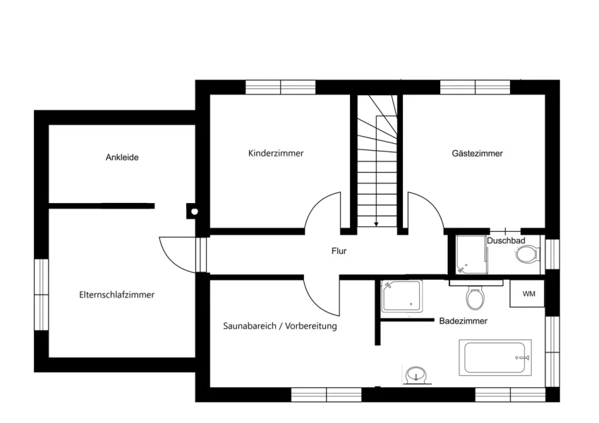 Grundrissplan Obergeschoss