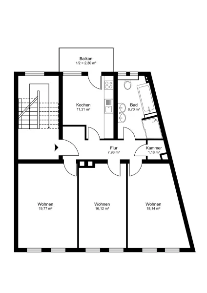 Grundriss 3. Obergeschoss