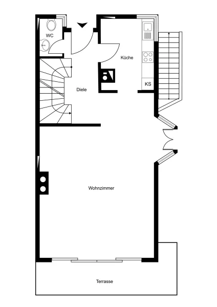 Grundrissplan Erdgeschoss