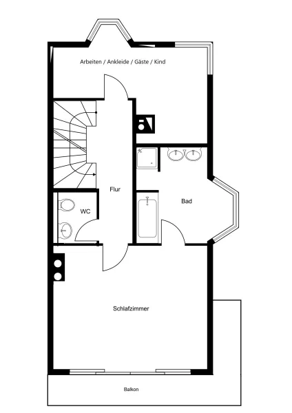 Grundrissplan Obergeschoss